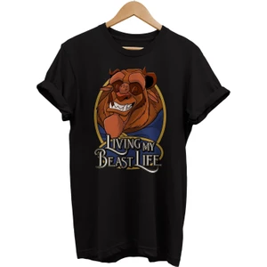 Güzel ve Çirkin Baskılı %100 Pamuk Oversize T-Shirt Büyük Beden Tişört