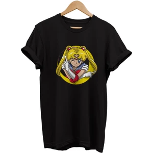 Sailor Moon Usagi Tsukino Baskılı %100 Pamuk Oversize T-Shirt