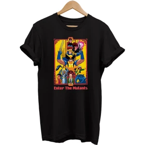 X-Men Baskılı %100 Pamuk Oversize T-Shirt Büyük Beden Tişört