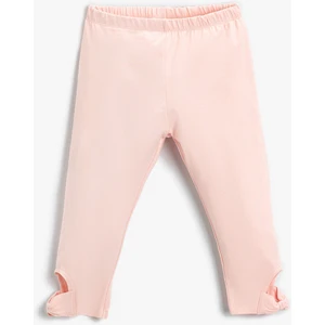 Kız Çocuk Cut Out Detaylı Basic Tayt Pamuklu