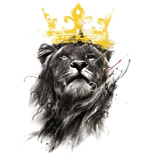 Aslan Taç Araba Oto Sticker Yapıştırma Etiket 17CM H3
