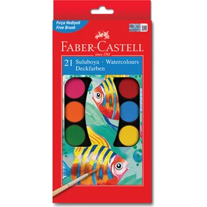 21'li Büyük Sulu Boya Çocuklar İçin Parlak Renkler 1 Adet