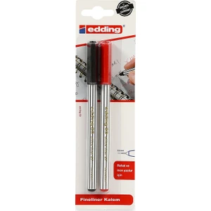 Fineliner Keçe Uç 2li Siyah Kırmızı