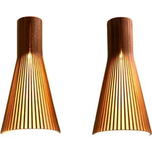 Modern Konik Tasarım Doğal Ahşap Mdf Lazer Kesim Rustik Salon Aplik (1 Adet)