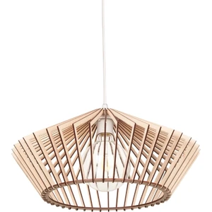 Modern Tasarım Köşeli Ufo Doğal Ahşap Mdf 3D Rustik Salon Avize