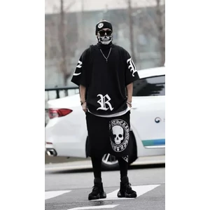 Amor Man Yuvarlak Yaka Ter Tutmayan Baskılı %100 Pamuk Bol Kesim Oversize Sokak Stili Yeni Tarz Erkek T-Shirt