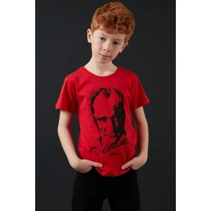 Atatürk Baskılı Kısa Kollu 23 Nisan 19 Mayıs 30 Ağustos 10 Kasım Süper Kalite Çocuk T-Shir