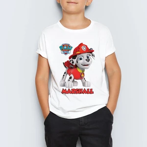 Paw Patrol Marshall Baskılı  Çocuk Tişört T-Shirt Mr-04