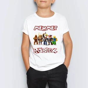 Isme Özel Roblox Baskılı  Çocuk Tişört T-Shirt Mr-08