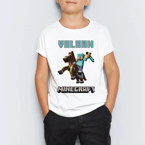 Isme Özel Minecraft Baskılı  Çocuk Tişört T-Shirt Mr-07