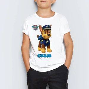 Paw Patrol Chase Baskılı  Çocuk Tişört T-Shirt Mr-05