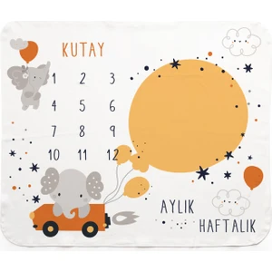 Hediye Sepeti Hediyesepeti Sevimli Fil Tasarımlı Doğum Hediyesi Fotoğraf Çekim Battaniyesi