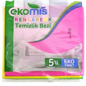 Temizlik Bezi 5'li Rengarenk Eko Paket