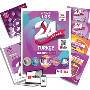 Sınav Yayınları 24 Adımda 8. Sınıf LGS Türkçe Bitirme Seti