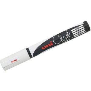 Uni Chalk 1.8-2.5 mm Yuvarlak Uç Su Bazlı Sıvı Tebeşir Kalemi Beyaz