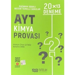 Nitelik Yayınları AYT Kimya Provası 20X13 Deneme