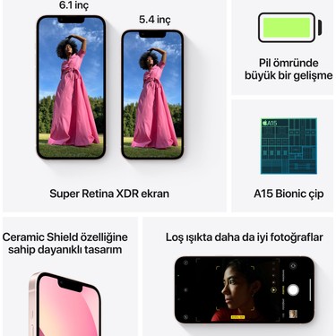 iPhone 13 128 GB Pembe Fiyatı, Taksit Seçenekleri ile Satın Al