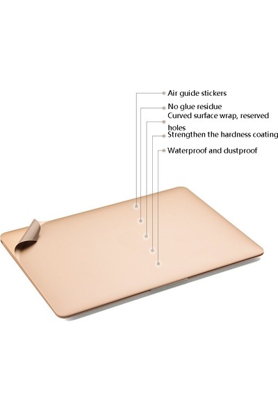 JRC MacBook Pro 13.3 Inç A1706 / A1989 Için Jrc Sticker (Dokunmatik Çubuklu) Şampanya Altın (Yurt Dışından)