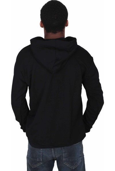 Five Pocket Erkek Kapüşonlu Sweatshirt - Siyah