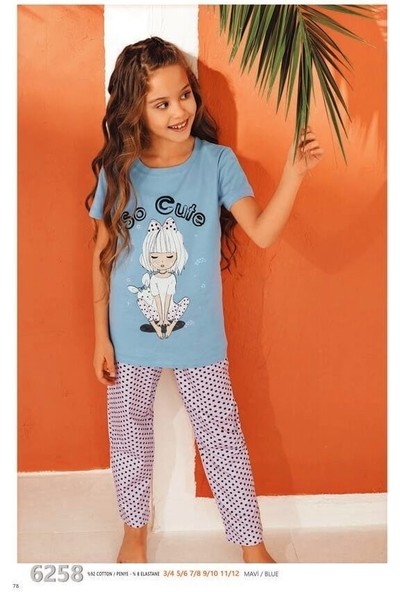 Güryıldız 6258 Kısa Kollu Kız Çocuk Pijama Takımı-Paketle Express