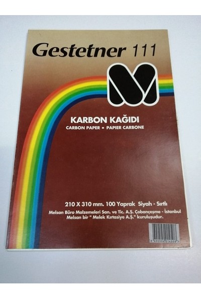Gestetner Karbon Kağıdı --A4--SİYAH-100 Lü