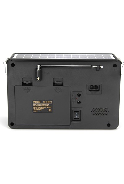 Kemai Güneş Enerjili Şarjlı Fm Radyo USB Tf Bt Hoparlör Kemai MD-516BT