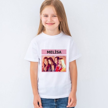 Isme Özel Blackpink Baskılı Çocuk Tişört T-Shirt Mr-02