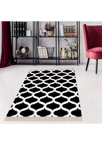 Geometrik Desenli Dijital Baskı Yıkanabilir Kaymaz Taban Modern Kilim Desen Salon Halı