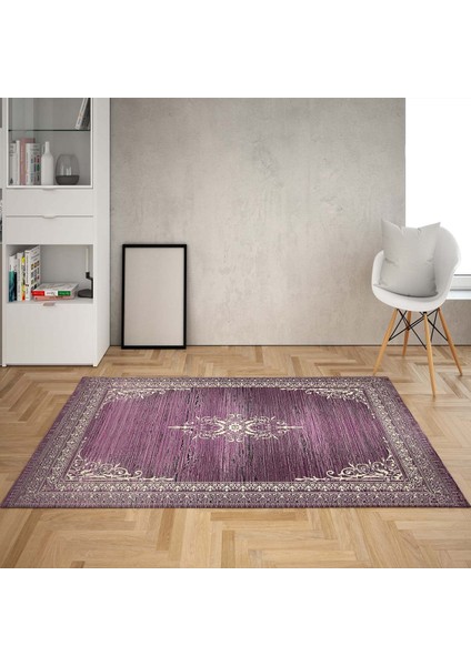 Osmanlı Motifler Desenli Dijital Baskı Yıkanabilir Kaymaz Taban Leke Tutmaz Salon Halı ve Yolluk
