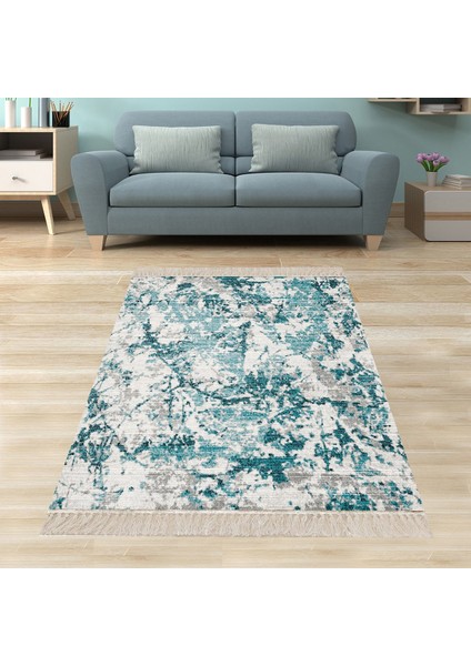 Batik Desenli Renk Geçişli Dijital Baskı Yıkanabilir Kaymaz Taban Modern Salon Halısı ve Yolluk