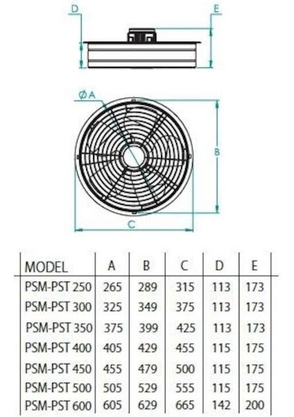 Psm 600 Aksiyel Aspiratör
