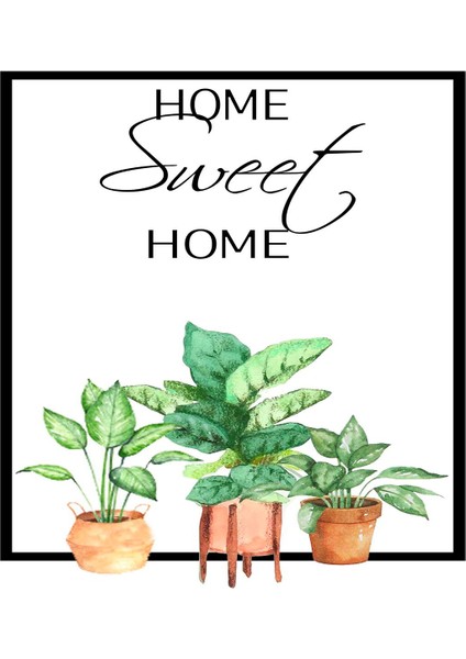 Yeşil Yaprak Desenli Home Sweet Home Dijital Baskılı Kaymaz Yıkanabilir Leke Tutmaz Mutfak Halısı fiyatları