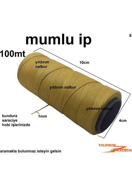 Mumlu İp 100 mt Bal Rengi Cüzdan Deri Dikimi Renk Çanta İpi Hobi Tipi Ayakkabı Dikim fiyatları