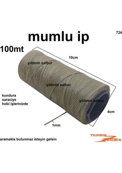 Mumlu İp 100 mt Krem Rengi Cüzdan Deri Dikimi Renk Çanta İpi Hobi Tipi Ayakkabı Dikim fiyatları