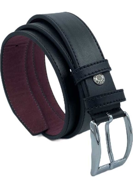 3 cm Klasik Deri Dikişli Erkek Çocuk Kemeri Siyah fırsatları