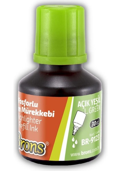 Fosforlu Kalem Mürekkebi 30 ml 1 Adet Brons Işaret Kalemi Mürekkebi 1 Adet