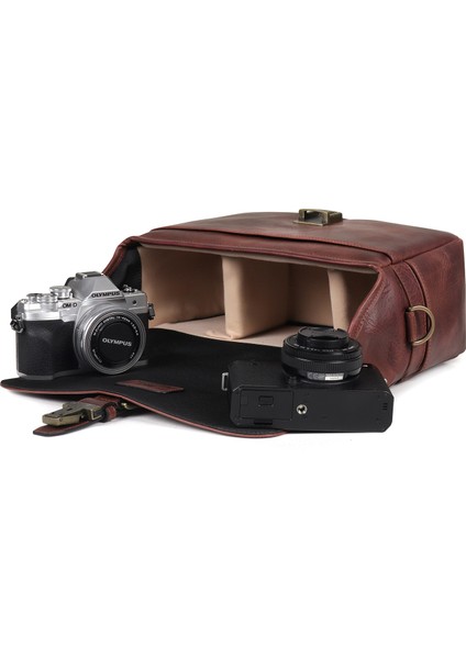 MG1332 Hakiki Deri Kamera Çantası indirimleri