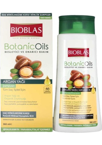 Botanic Oils Argan Yağı Şampuan 330ML - Tüm Saç Tipleri Için Argan Yağı Şampuanı