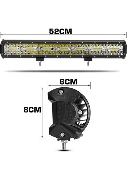 Snake X7 420W Bar Tipi Off Road LED Sis Farı Tekli