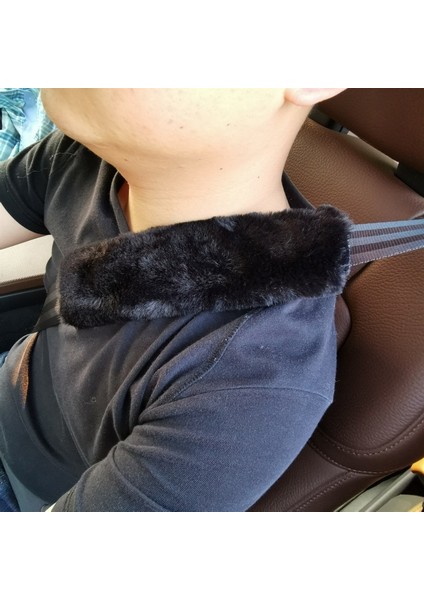 2 Çift Polar Benzeri Emniyet Kemeri Örtüsü Siyah (Yurt Dışından) fiyatları