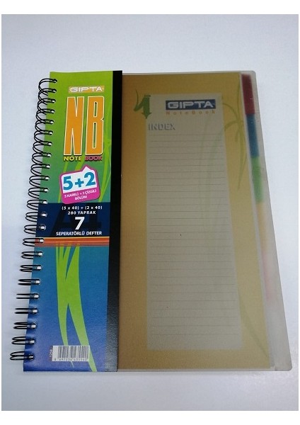 Gıpta---A4-5+2 280 Yaprak Seperatörlü Defter