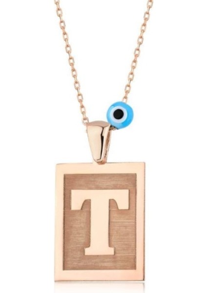 T Harf 925 Ayar Gümüş Kolye