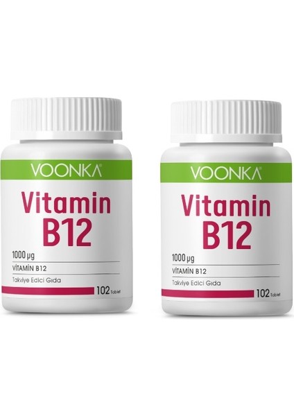 Vitamin B12 1000 Μg 102 Tablet X2 Adet