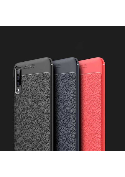 Samsung Galaxy A70 Kılıf Deri Görünümlü Renk Atmayan Dayanaklı Silikon Kapak (Niss) modelleri