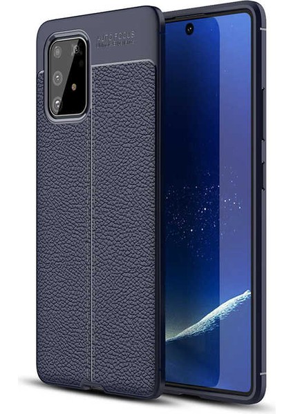 Samsung Galaxy A91 (S10 Lite) Kılıf Rugan Armor Deri Görünümlü Parmak İzi Yapmaz Dayanıklı Niss Silikon Kapak