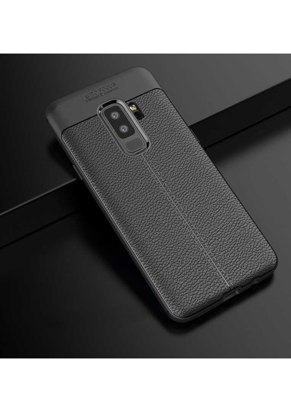 Samsung Galaxy S9 Plus Kılıf Rugan Armor Deri Görünümlü Parmak İzi Yapmaz Dayanıklı Niss Silikon Kapak