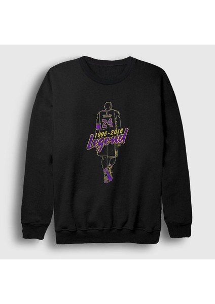 Unisex Siyah Legend Kobe Bryant Basketbol Sweatshirt