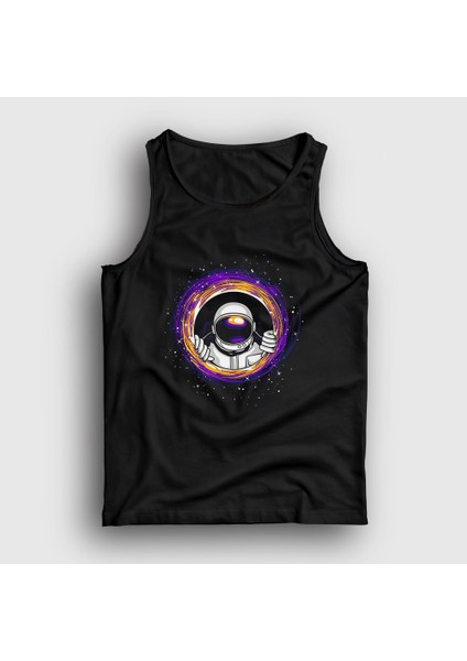 Unisex Siyah Wormhole Astronaut Uzay Atlet