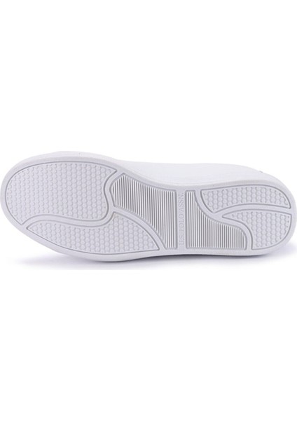 Suni Deri Logulu Beyaz Günlük Spor Ayakkabı indirimleri