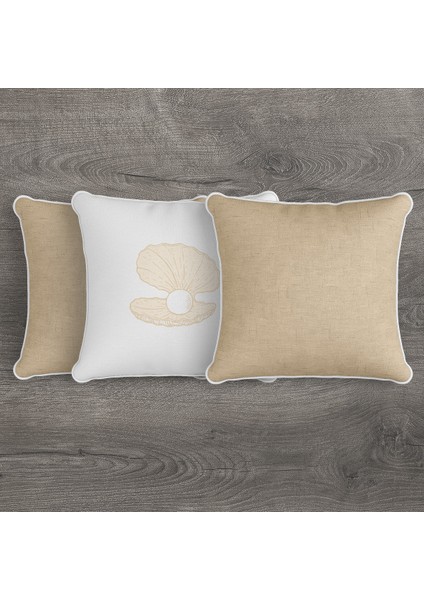 Kırlent Marin Çift Tarafı Baskılı Kırlent Kılıfı 3'lü Set